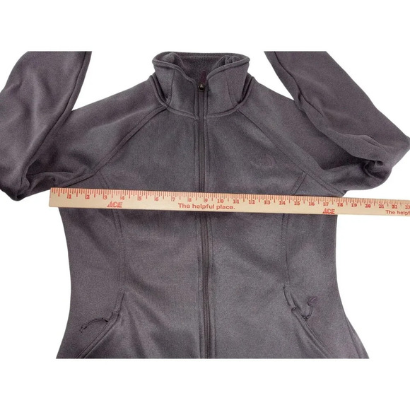 The North Face Womens Jacket Gray Fleece Full Zip Stretch Outdoor Size M - Picture 9 of 12
